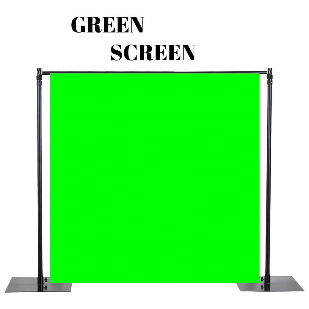 green photobooth backdrop