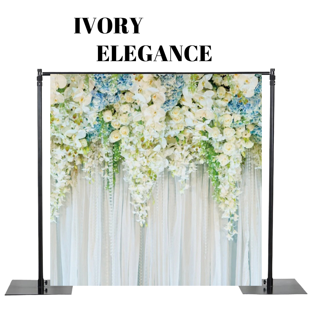 photobooth backdrop flowers